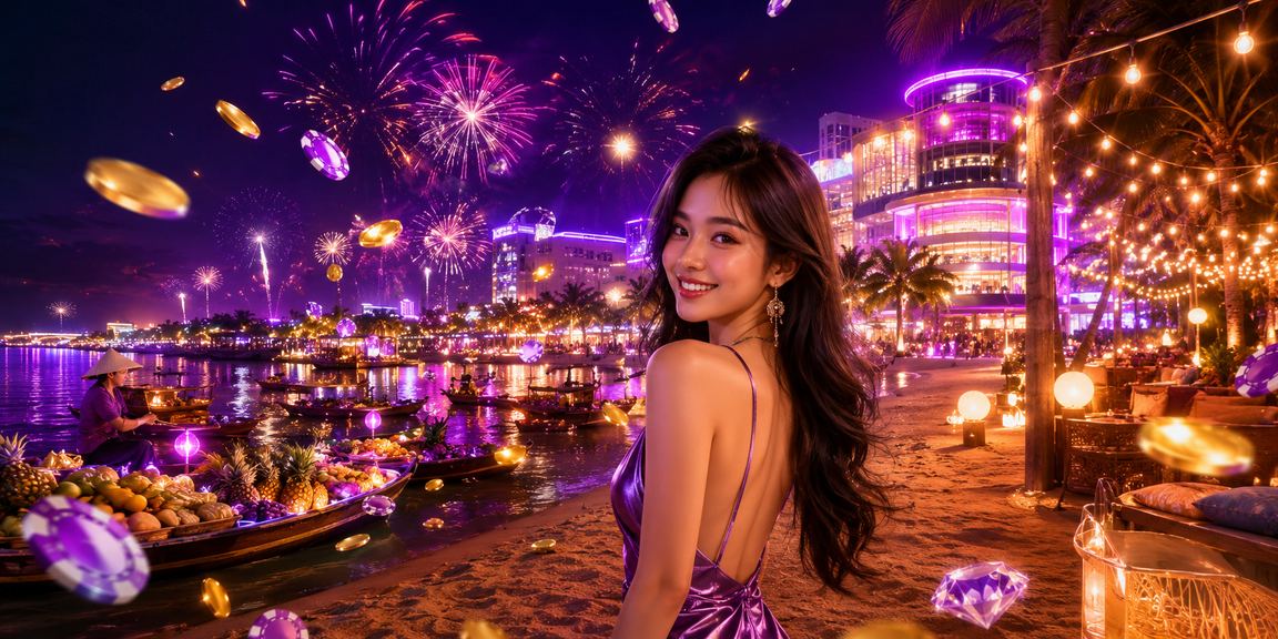 Khung cảnh neon sôi động tại Mekong Delta và trải nghiệm casino trực tuyến